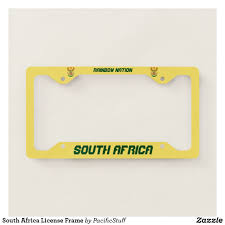 Black And Yellow California License Plate Frame South Africa License Frame Zazzle Com License Frames Custom License Plate Frames Frame