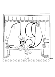 coloriage chiffre 19 colorier schtroumpfs coloriages anime