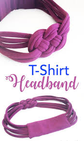 Upcycled No Sew Knotted T Shirt Headband Upcycle Clothes Diy Upcycle Sewing Tee Shirt Crafts
