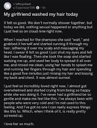 Redditor gets washed by girlfriend and and feels loved and cared for :  r/wholesomememes