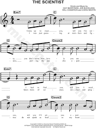 Bellow is only partial preview of coldplay the scientist sheet music, we give you 3 pages music notes preview that you can try for free. Coldplay The Scientist Sheet Music For Beginners In A Minor Download Print Sku Mn0129587