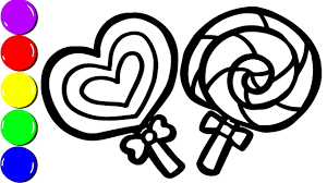 Lollipops Coloring Page For Kids How To Draw Lollipop For Kids Learn Colors