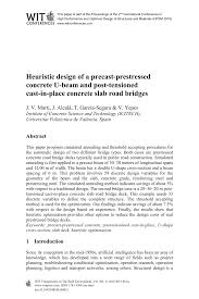 Benefits of beam and slab bridge: Pdf Heuristic Design Of A Precast Prestressed Concrete U Beam And Post Tensioned Cast In Place Concrete Slab Road Bridges
