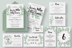 Eucalyptus Wedding Invitation Suite Wedding Invitation Packages Eucalyptus Wedding Invitation Wedding Invitation Design