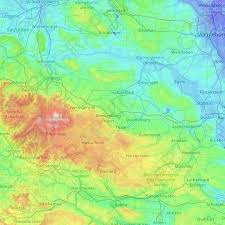 Verlauf des jakobuswegs durch sachsen anhalt karte von sachsen. Topografische Karte Landkreis Harz Hohe Relief