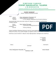Download contoh surat tugas kerja doc. 17 Contoh Surat Mandat Fatayat