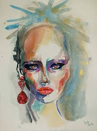 Original Abstract Expressionism Portrait Airbrush Paintings For Sale