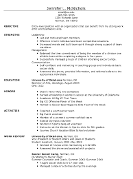 athletic resume samples resume format