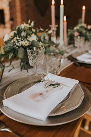 Folded Wedding Napkin Greenery Wedding Napkins Geometric Inspiration Geometric Wedding