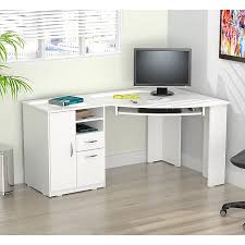 Inval Corner Computer Desk Laricina White By Office Depot Amp Officemax White Corner Desk Corner Computer Desk White Corner Computer Desk