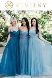 Convertible Tulle Rosalie Bridesmaid Dress In Blue Ombre Ombre Bridesmaid Dresses Mix Match Bridesmaids Dresses Tulle Bridesmaid Dress