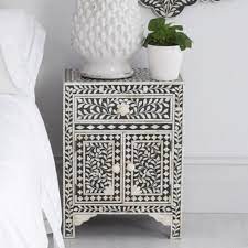 Shop quality bedside tables exclusively at pottery barn®. Rectangular Bone Inlay Bedside Table Wooden Industrial Furniture Rustic Green Id 17503564588