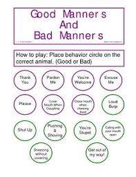 I Like The Concept Of Comparing The Good Manners Vs Bad Manners But I Think I Want To Change It Up A B Manners Preschool Teacher Favorite Things Good Manners
