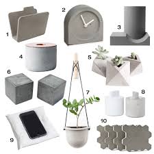 10 Modern Concrete Accessories Modern Office Decor Home Decor Accessories Home Accessories