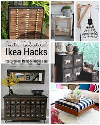 Rustic Industrial Ikea Hacks Rusticdecor Industrial Decoratingideas Ikeahack Remodelaholic Industrial Decor Diy Rustic Industrial Furniture Ikea Hack