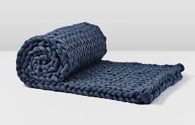 Weighted blankets have been used in the medical community for years to reduce stress and anxiety. Knit Weighted Blanket Eco Friendly Filler Free Silk Snow