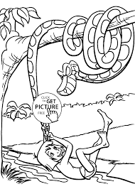 Ein weiteres bild von katze ausmalbild einfach: Mowgli And Kaa Coloring Pages For Kids Printable Free Dschungelbuch Disney Zeichnungen Ausmalen