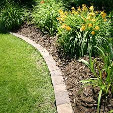 Beautiful walkways don't have to cost a fortune. Insignia 9 In L X 5 In W X 3 In H Concrete Straight Edging Stone Lowes Com Landscape Edging Landscape Edging Stone Landscape Edging Diy