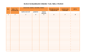 Jangan sampai memandang tamu dari jabatan atau kekayaan. Doc Contoh Buku Kunjungan Orang Tua Wali Murid Administrasi Tata Usaha Sekolah Terbaru Tahun 2015 2016 Docx Mas Falah Academia Edu