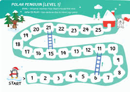 Go skiing, snow boarding and ice skating with grover! Polar Penguin Board Games Math Board Games For Young Kids Christmas Math