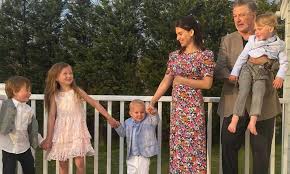 Alec baldwin and his wife, hilaria, welcomed their fifth child together! Pregnant Hilaria Baldwin Gets Alec And The Children Into Their Sunday Best For Easter Daily Mail Online