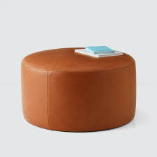 Torres Leather Ottoman Medium Large In 2020 Leather Ottoman Large Leather Ottoman Leather Ottoman Coffee Table