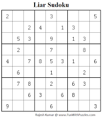 Looking for free printable sudoku puzzles? Liar Sudoku Daily Sudoku League 175 Sudoku Sudoku Puzzles Liar