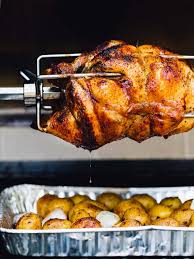 No Fuss Rotisserie Chicken On The Grill Recipe Grilled Chicken Rotisserie Chicken Rotisserie Chicken Recipes
