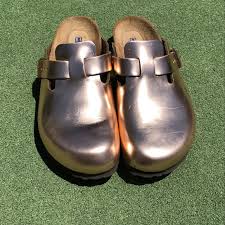 Birkenstock Boston Metallic Copper Soft Footbed 39