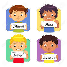 While i think matt ryan is about as irish as it gets, my leprechaun name is 'peevish mcknob. Boys Name Boys Holding Their Name Tag Royalty Free Cliparts Vectors And Stock Illustration Image 30683016