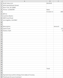 Invoice Template In Excel Easy Excel Tutorial