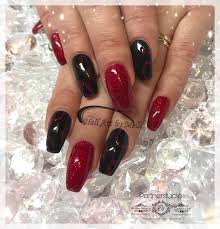 Ballerina Rot Schwarz Fullcover Nail Nails Nagel Rot Nageldesign Rot Schwarz