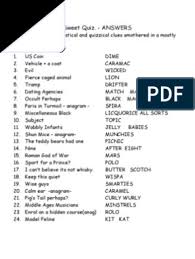 No matter how simple the math problem is, just seeing numbers and equations could send many people running for the hills. Sweet Quiz Answers Pdf Confectionery Chocolate
