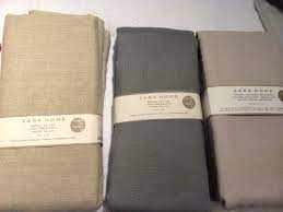 Manteles Lino Zarahome Gris Marron Y Adamascado Zara Home Zara Mantel