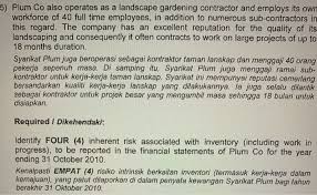 Jawapan sebenar i dan iii. Solved A In April 2010 Your Firm Was Appointed As Audito Chegg Com