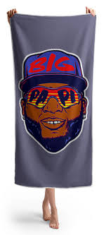 Big Papi Beach Towel by Dung Bao Bui
