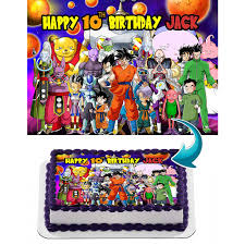 Knights of the splintered skies: Dragon Ball Super Goku Vegeta Gohan Anime Dragon Ball Z Edible Cake Topper