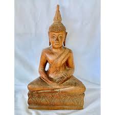 Thousand hands wooden buddha in chinese temple,thailand. Vintage Hand Carved Wooden Buddha Figurine Chairish