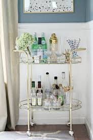 Black And Gold Bar Cart Burlap And Lace Diy Black And White Spotted Art Bar Furniture Bar Cart Decor Bars For Home