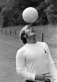 Tottenham Hotspur footballer Ralph Coates practices his