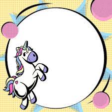Download Premium Illustration Of Round Frame Rainbow Unicorn Design In 2021 Design Element Rainbow Unicorn Sticker Design