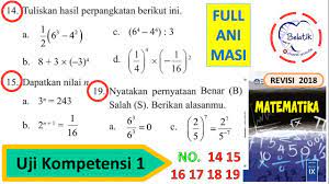 Check spelling or type a new query. Uji Kompetensi 1 Nomor 14 15 16 17 18 19 Kelas 9 Smp Mts Perpangkatan Bentuk Akar Halaman 58 59 Youtube