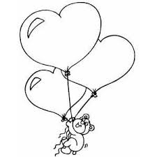 Make a coloring book with heart balloon for one click. Bear With Heart Balloons Heart Coloring Pages Valentines Day Coloring Page Valentines Day Coloring