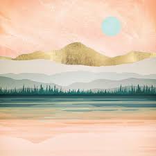 Spring Forest Lake Art Print By Spacefrog Designs Icanvas Lake Art Spring Forest Art Prints