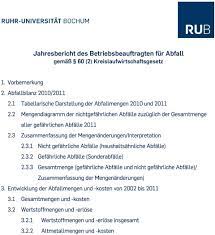 Der noch unter der vorverwaltung gefasste beschluss wurde in absprache mit dem damals noch existierenden verwaltungsbeirat an das ingenieurbüro muster gmbh vergeben. Jahresbericht Des Betriebsbeauftragten Fur Abfall Gemass 60 2 Kreislaufwirtschaftsgesetz Pdf Free Download