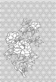Imprimez tissus, papier peints et emballages cadeau personnalisés avec spoonflower. Dessin Au Trait Japonais De Fleurs De La Plante Vector Materiels 11 Clip Art