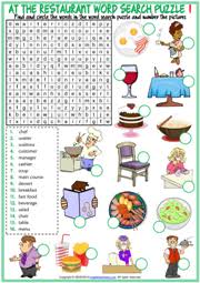 Choose a picture book each and read aloud to each other in. Restaurant Esl Vocabulary Worksheets