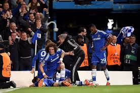 David Luiz Eto O Selebrasi Setelah Gol Kemenangan Demba Ba Saat Mengalahkan Psg Pada Tahun 2014 Ucl Ktbffh Blueday 103 Anniversary Psg