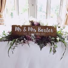 Mr And Mrs Established Hand Painted Wooden Wedding Sign Top Etsy Signing Table Wedding Wooden Wedding Signs Wedding Signs