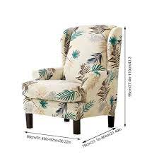 Luxury cover for armchair protects your furniture from pets. 2 Piece Wing Chair Slipcover Wingback Cover Printed Armchair Stretch Protector Walmart Canada